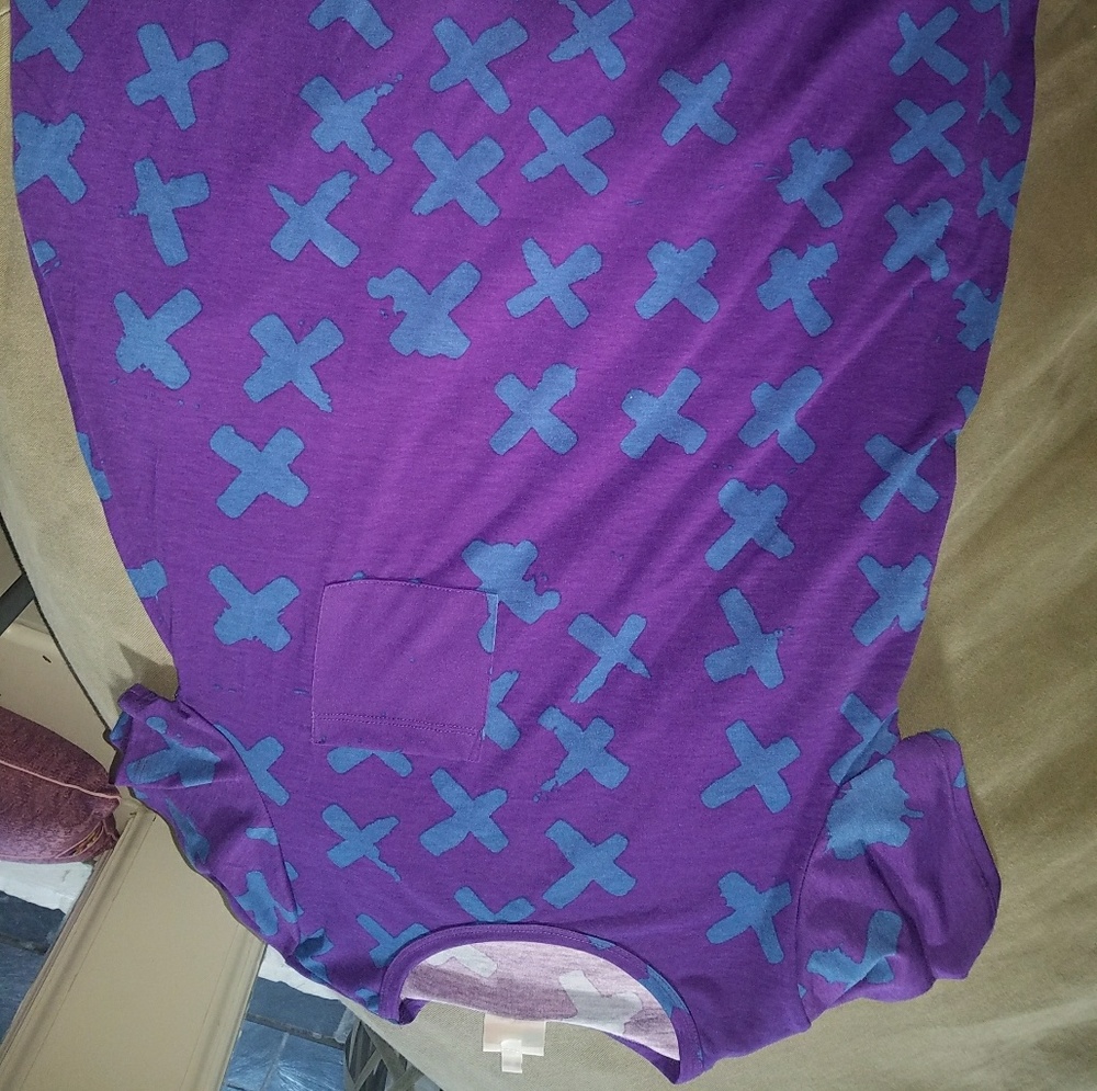 Purple and blue size small lularoe carly dress